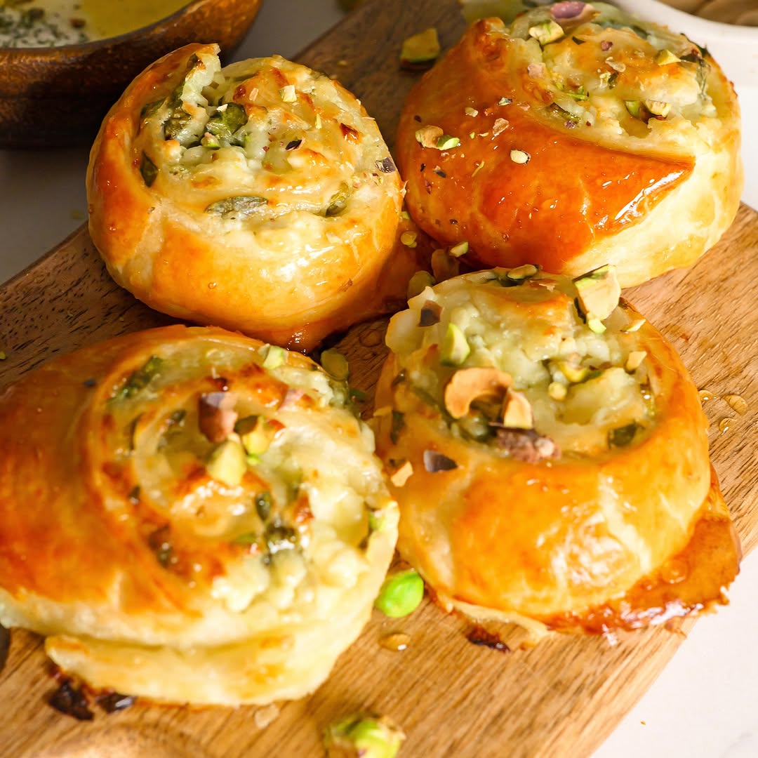 Pistachio Feta Rolls