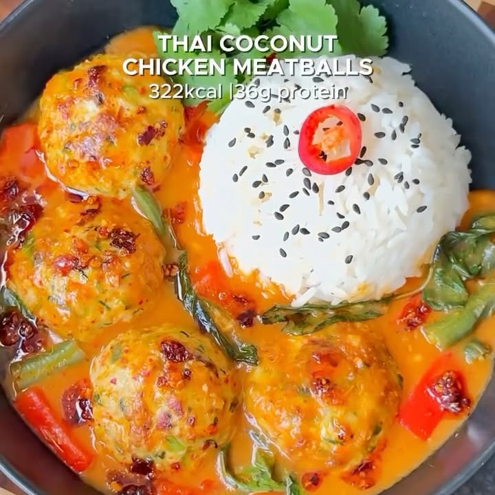Thai Coconut Chicken Meatballs