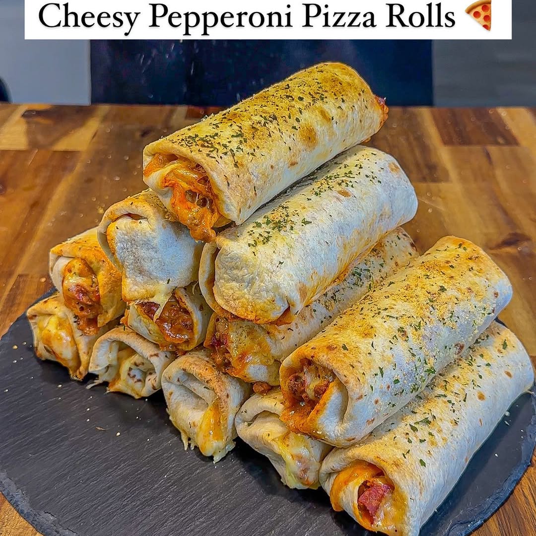 High Protein Cheesy Pepperoni Pizza Rolls