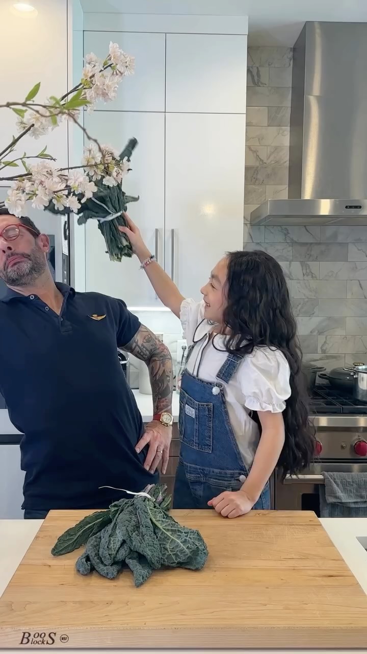 Kale Pasta with Anchovy Breadcrumbs