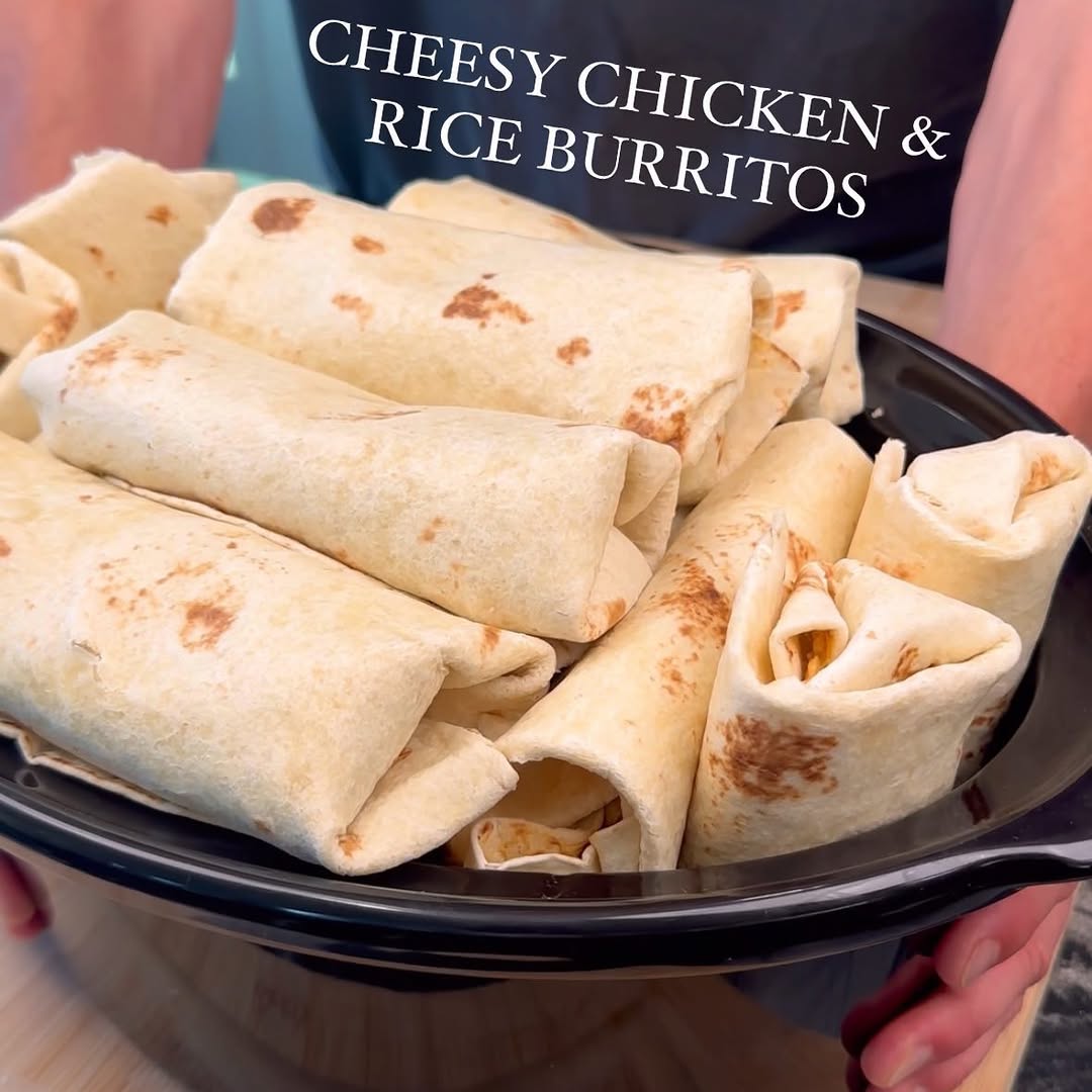 Frozen Cheesy Chicken & Rice Burritos