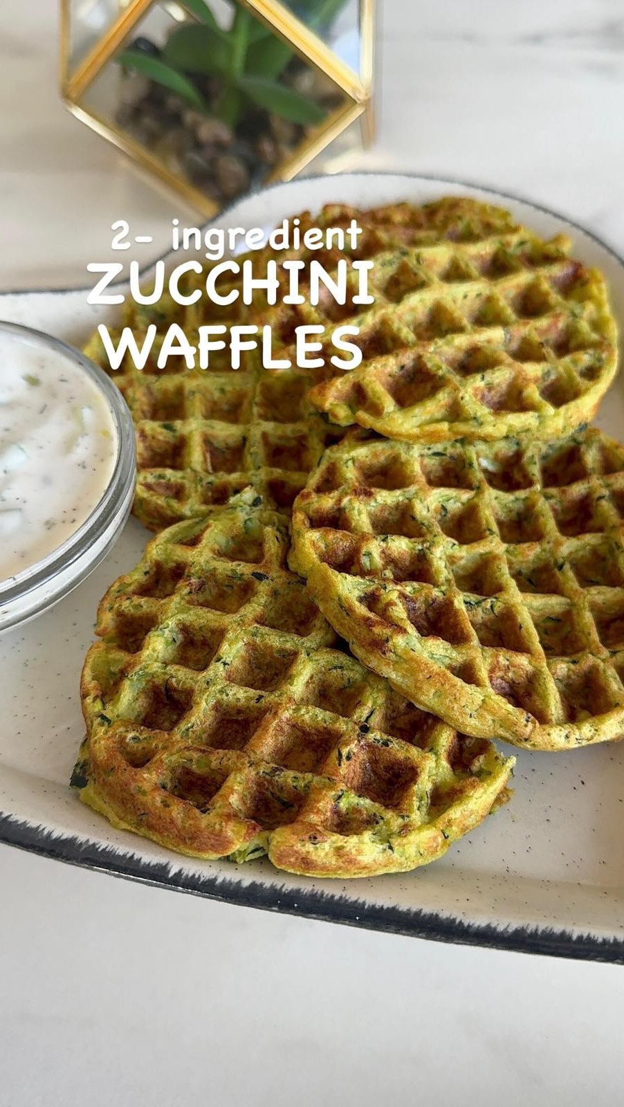 2-Ingredient Zucchini Waffles