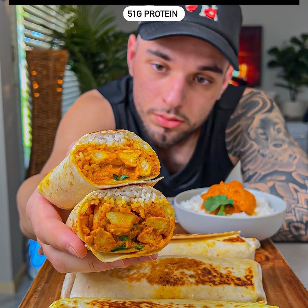 Butter Chicken Burrito Meal Prep