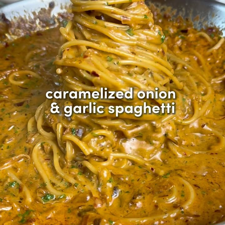 Caramelized Onion & Garlic Spaghetti
