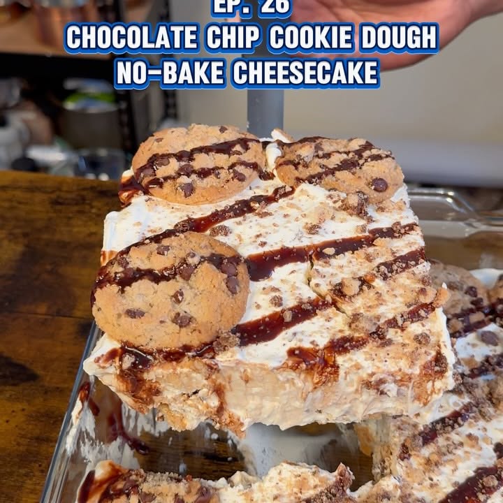 No-Bake Chocolate Chip Cookie Dough Cheesecake