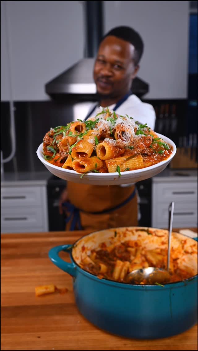 One-Pot Braised Beef Rigatoni