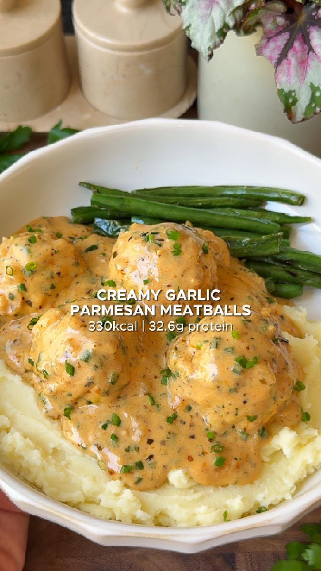 Creamy Garlic Parmesan Chicken Meatballs