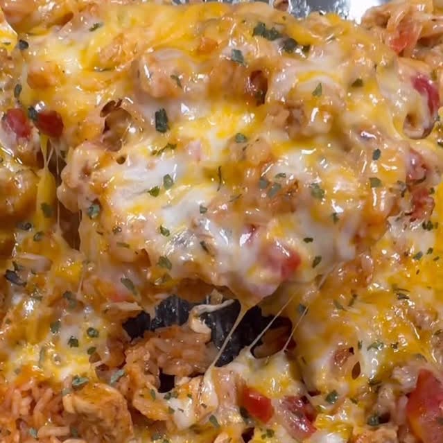Cheesy Chicken Taco Rice