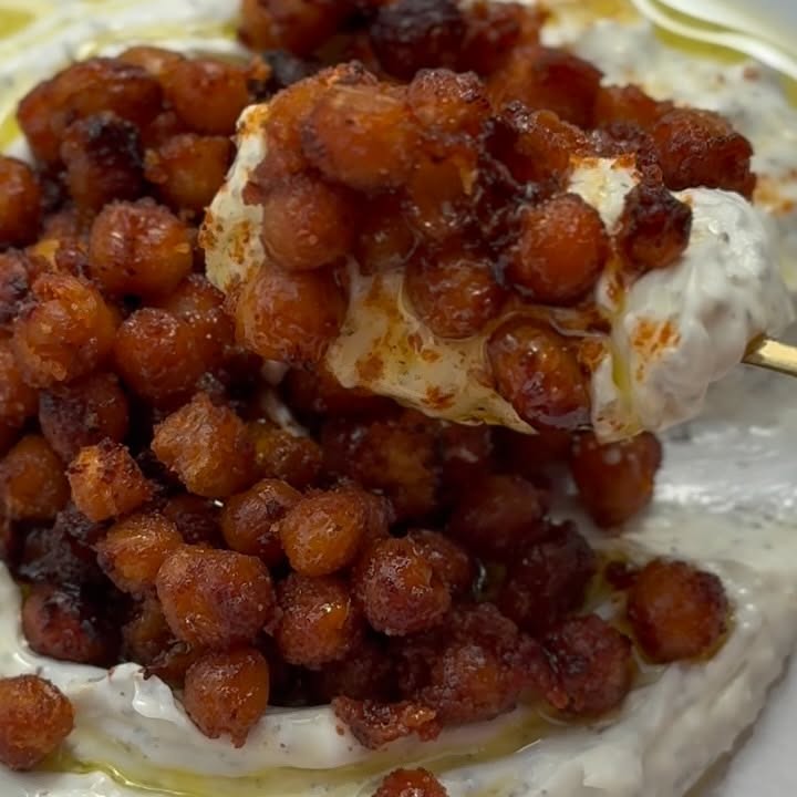 Feta Cream with Cherry Tomatoes and Roasted Chickpeas