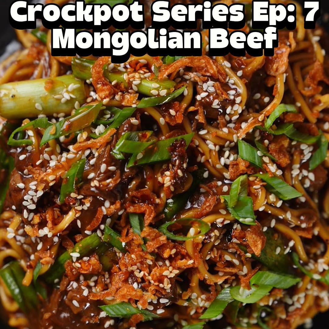 Crockpot Mongolian Beef & Noodles