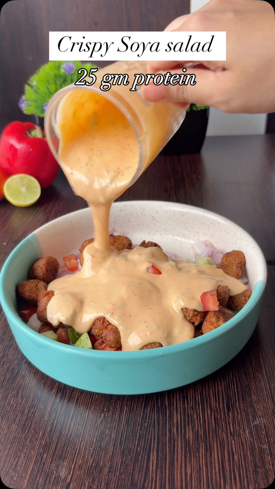 Protein-Packed Crispy Creamy Soya Salad