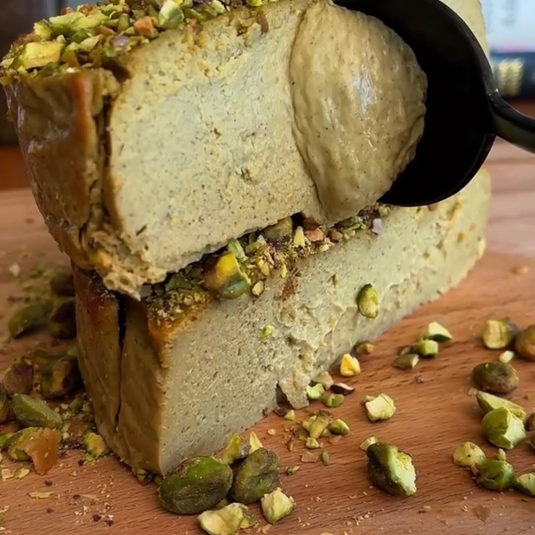 High Protein Pistachio Cheesecake