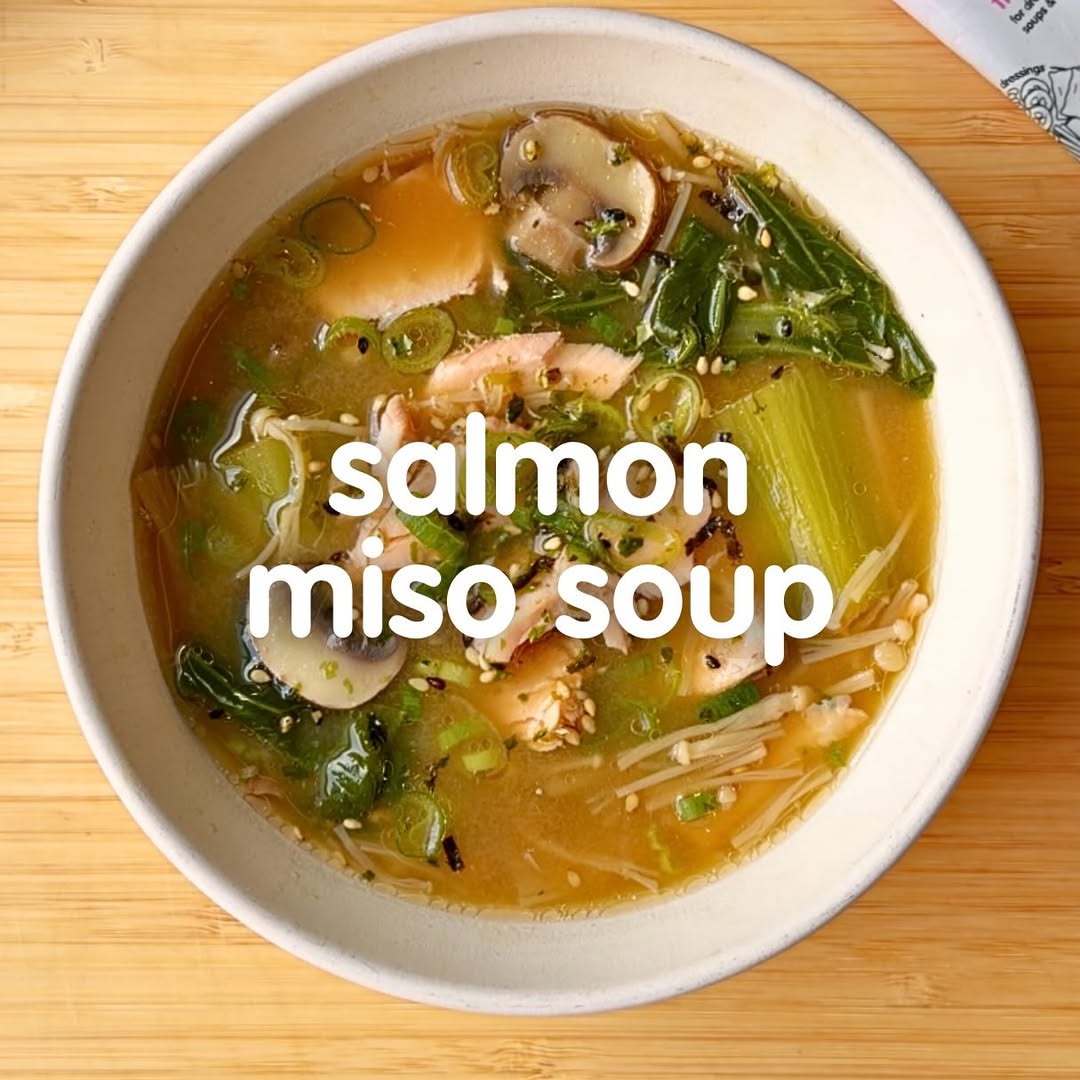 Mushroom & Salmon Miso Soup