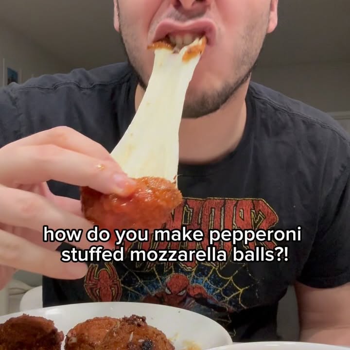Stuffed Pepperoni Mozzarella Balls