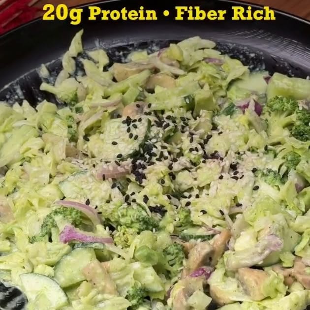 Creamy Mushroom Broccoli Salad