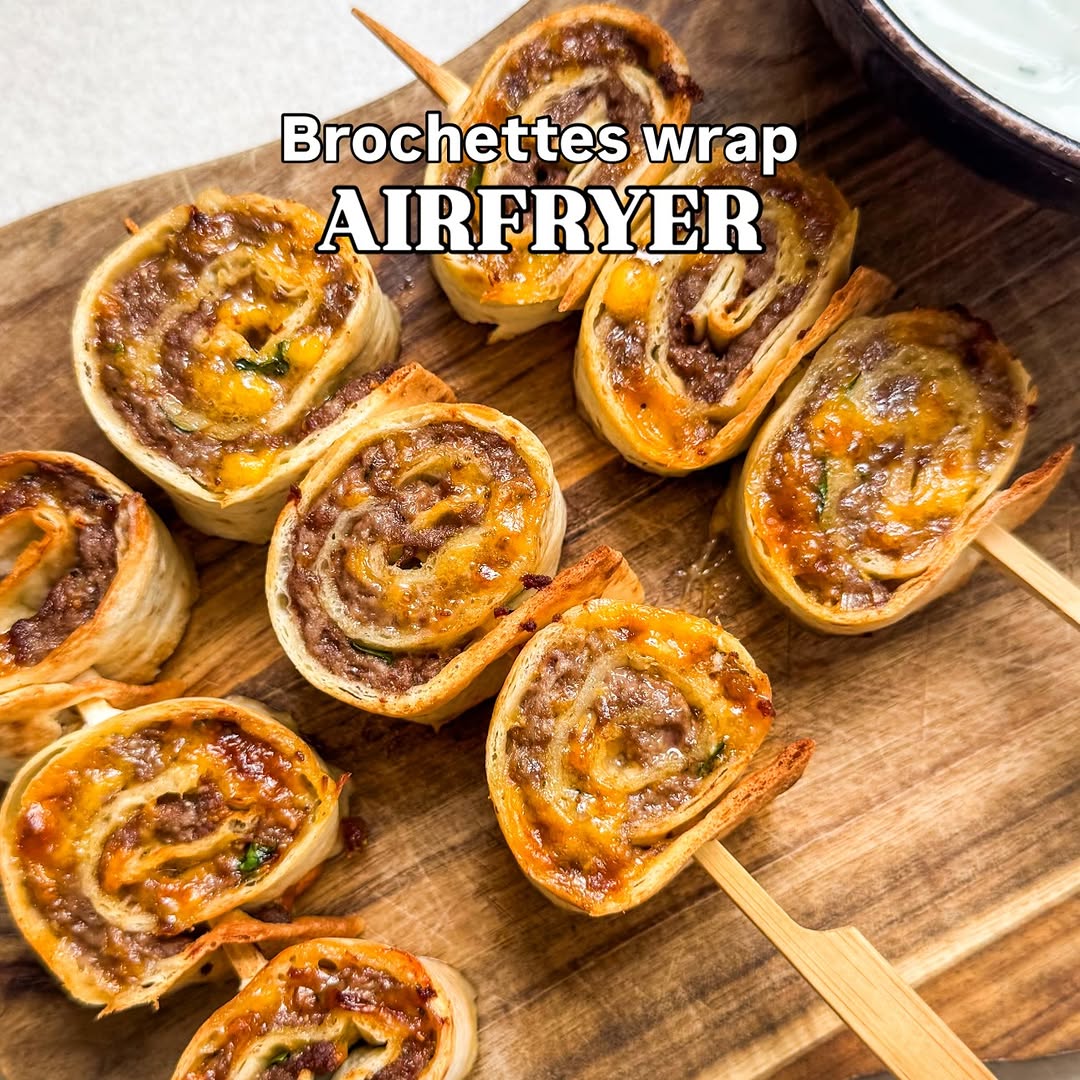 Beef and Cheddar Wrap Skewers