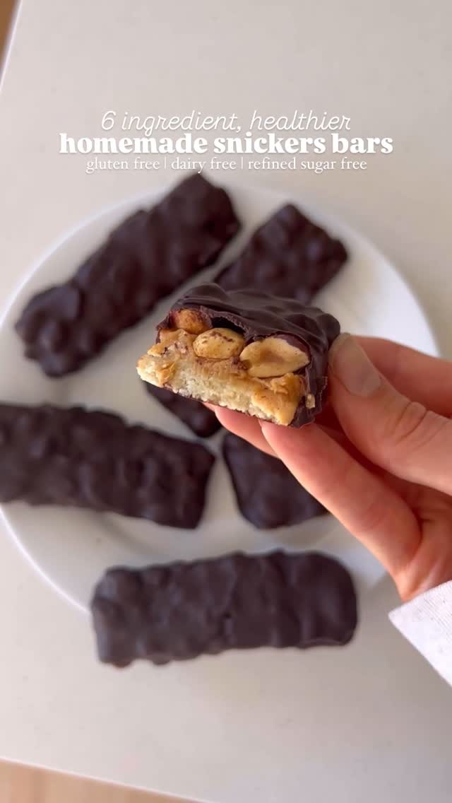 6 Ingredient Snickers Bars