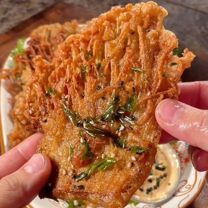 Taiwanese Fried Chicken Inspired Enoki Mushrooms
