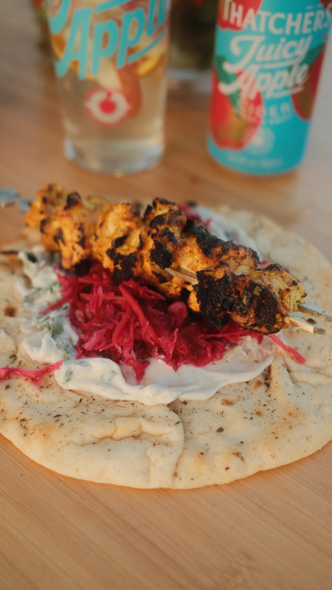 Tandoori Tofu Skewer Flatbread