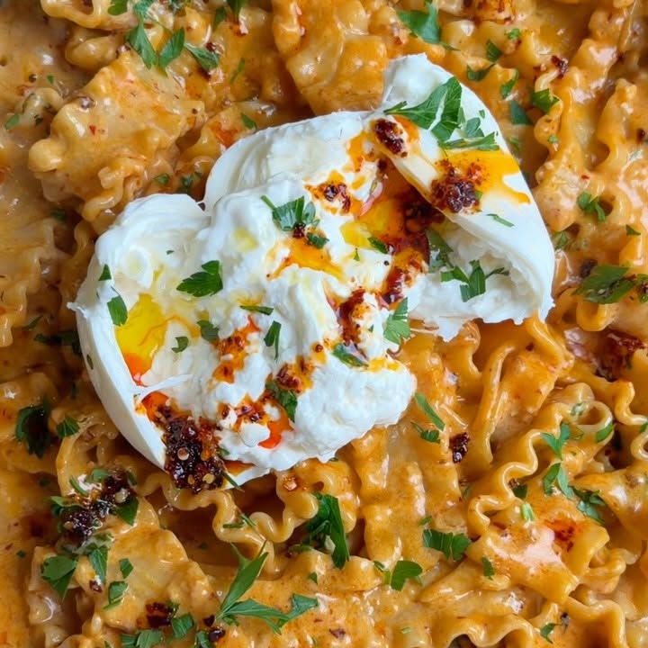 Chili Oil Pasta with Burrata
