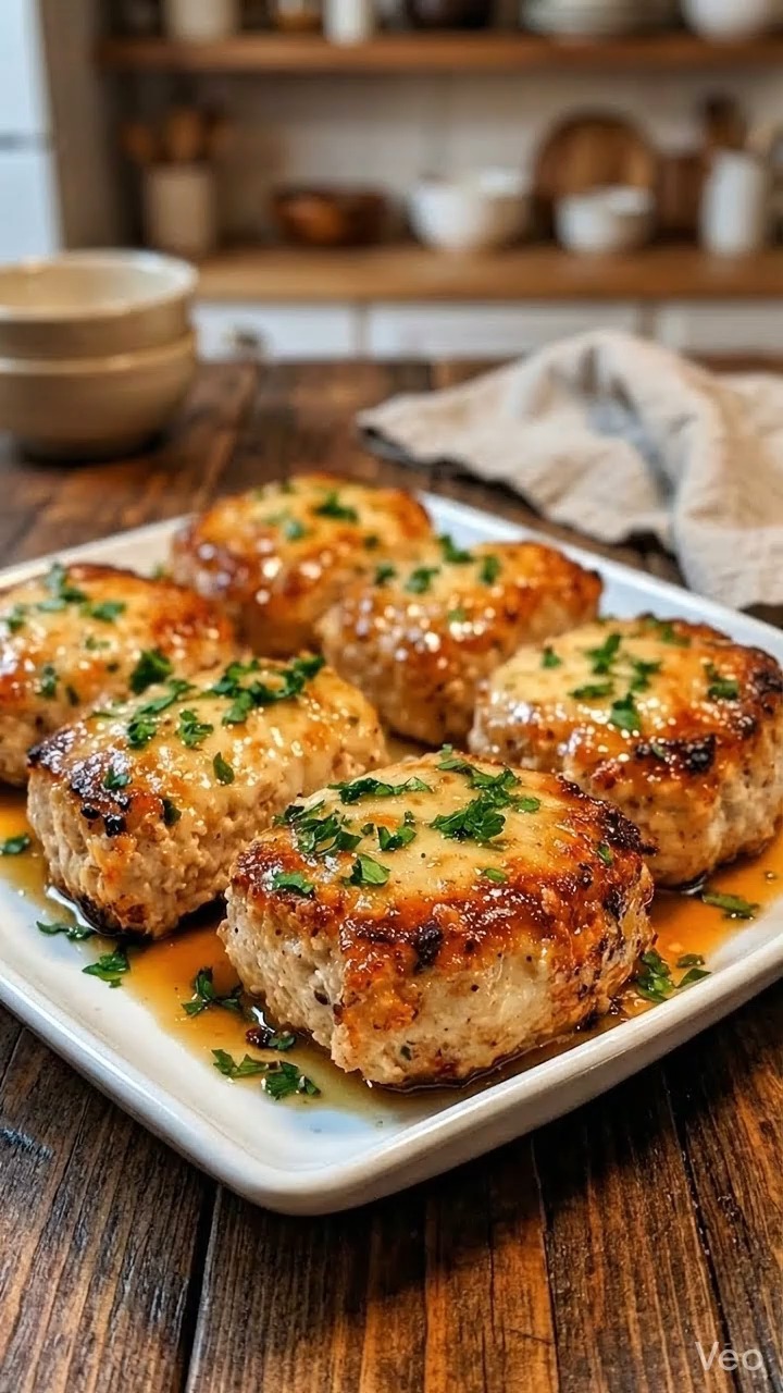 Garlic Parmesan Chicken Mini Meatloaves