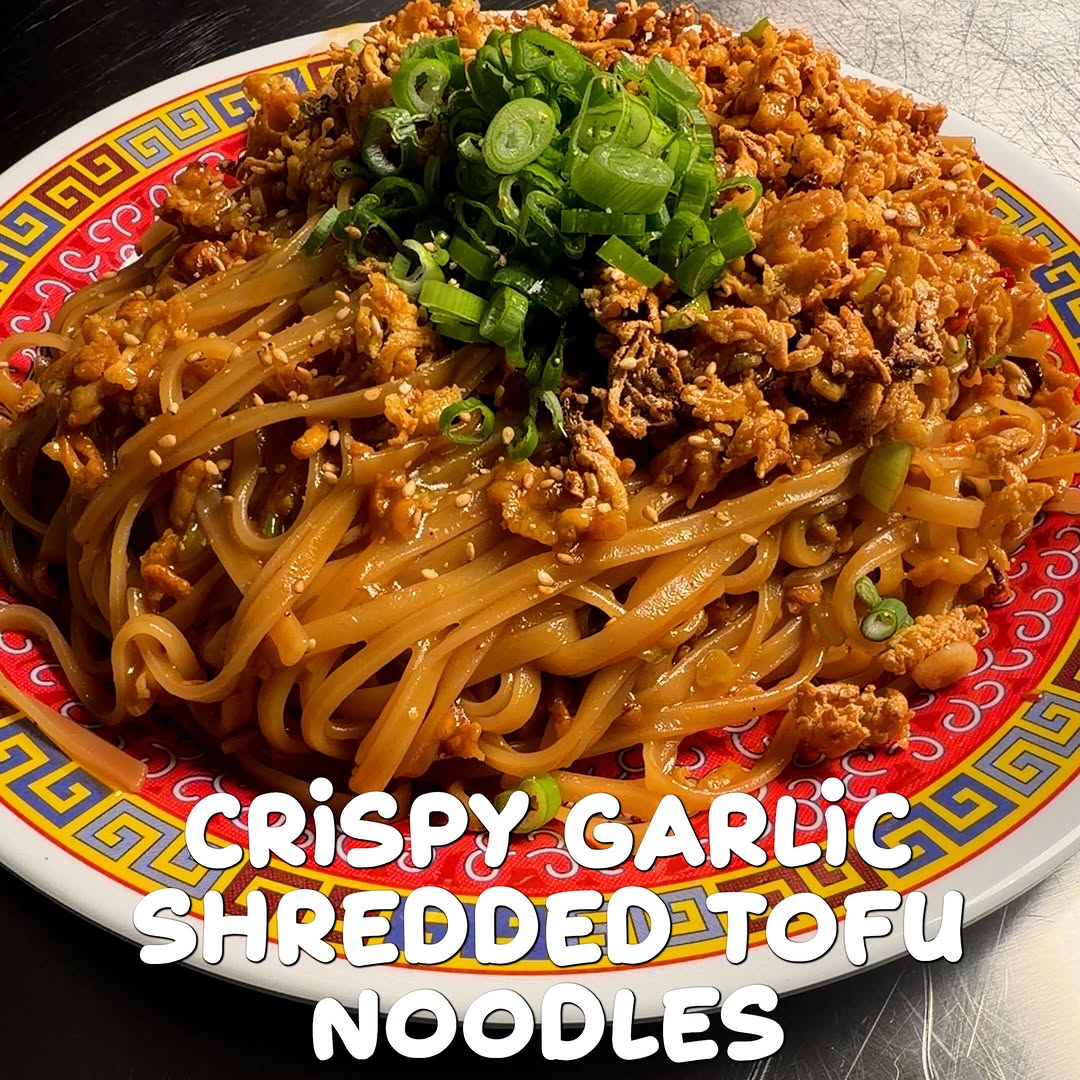 Crispy Garlicky Shredded Tofu Noodles