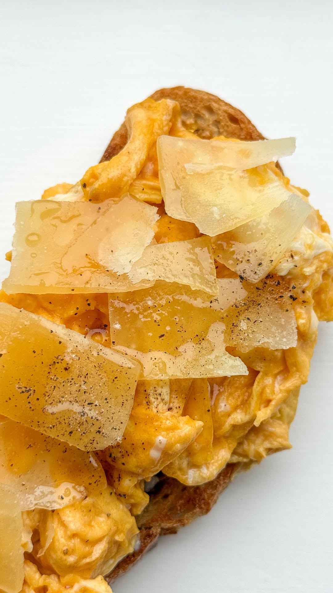 Scrambled Eggs with Parmesan and Honey