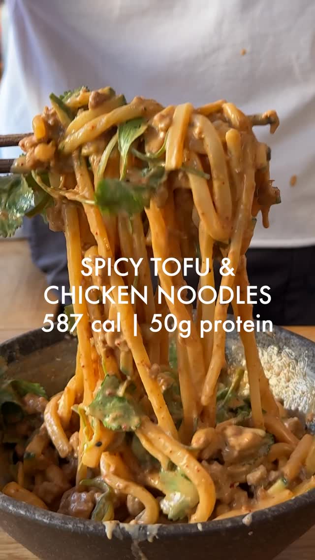 Spicy Tofu & Chicken Noodles