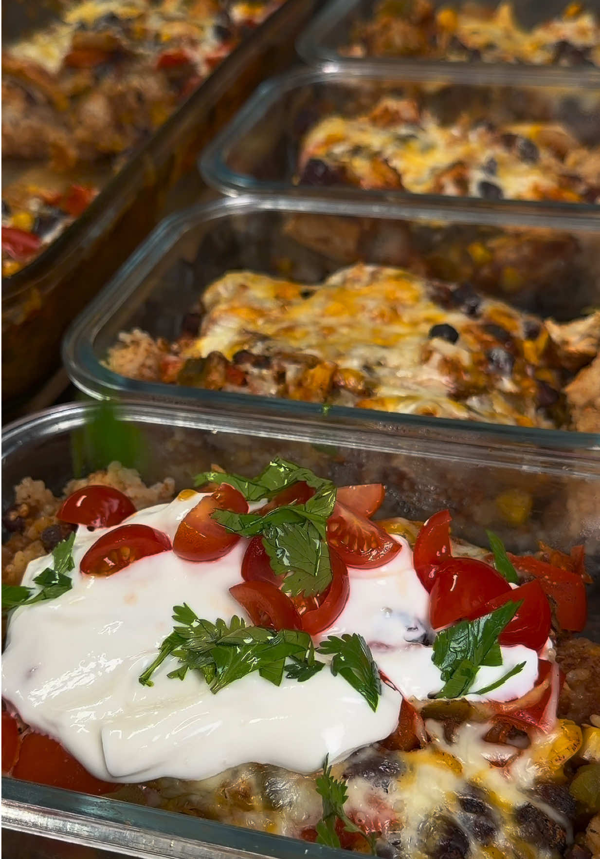 Chicken Enchilada Rice Bake