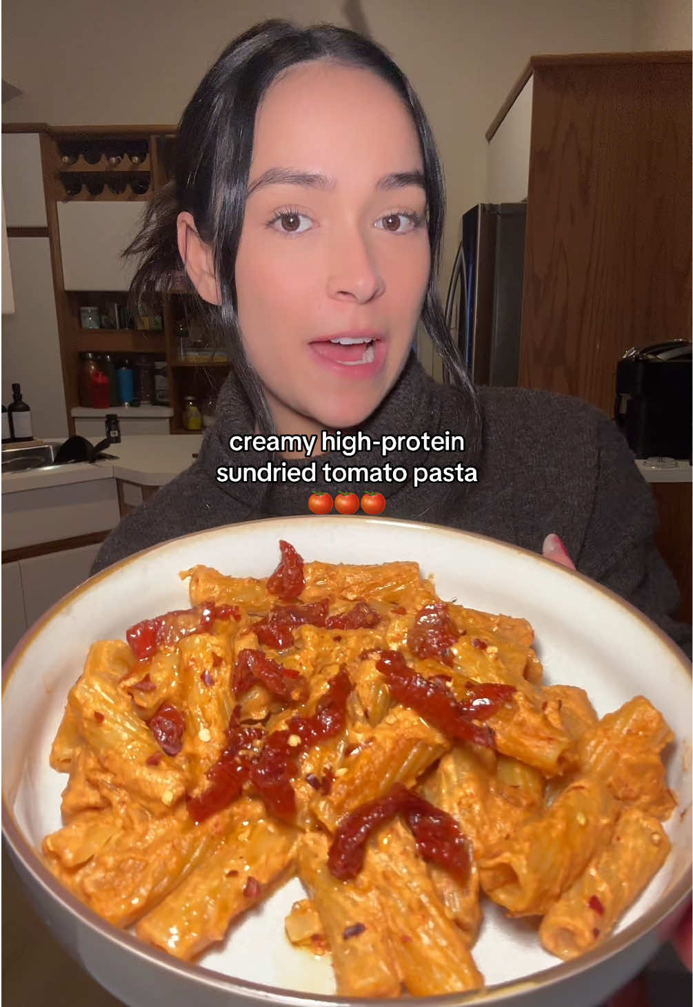Creamy High-Protein Sundried Tomato Pasta