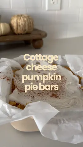 Pumpkin Pie Cottage Cheese Protein Squares