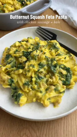 Fall Butternut Squash Feta Pasta