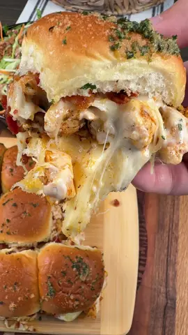 Cheesy Chicken Alfredo Sliders