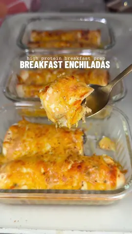 High Protein Breakfast Enchiladas