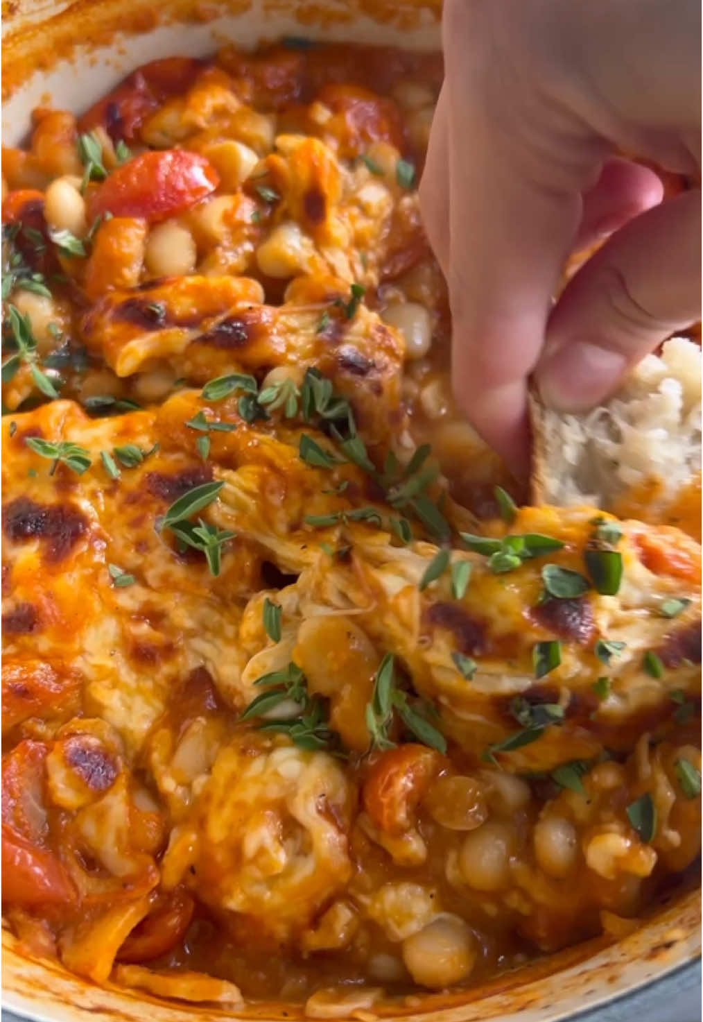 Cheesy Tomatoey Beans