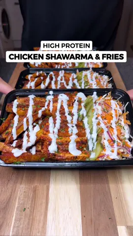 High Protein Chicken Shawarma & Crispy Fries