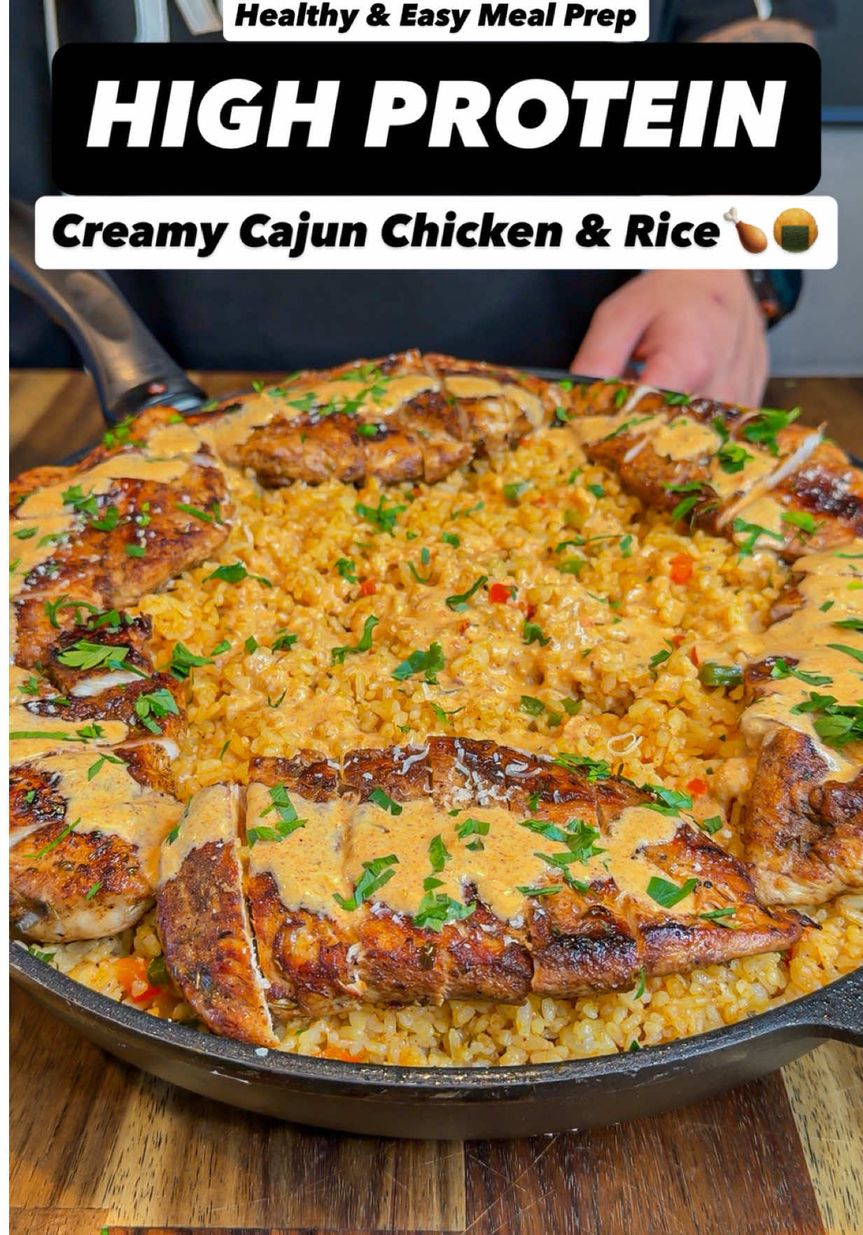 High Protein Creamy Cajun Chicken & Rice