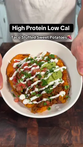 High-Protein Taco Stuffed Sweet Potato Bowl
