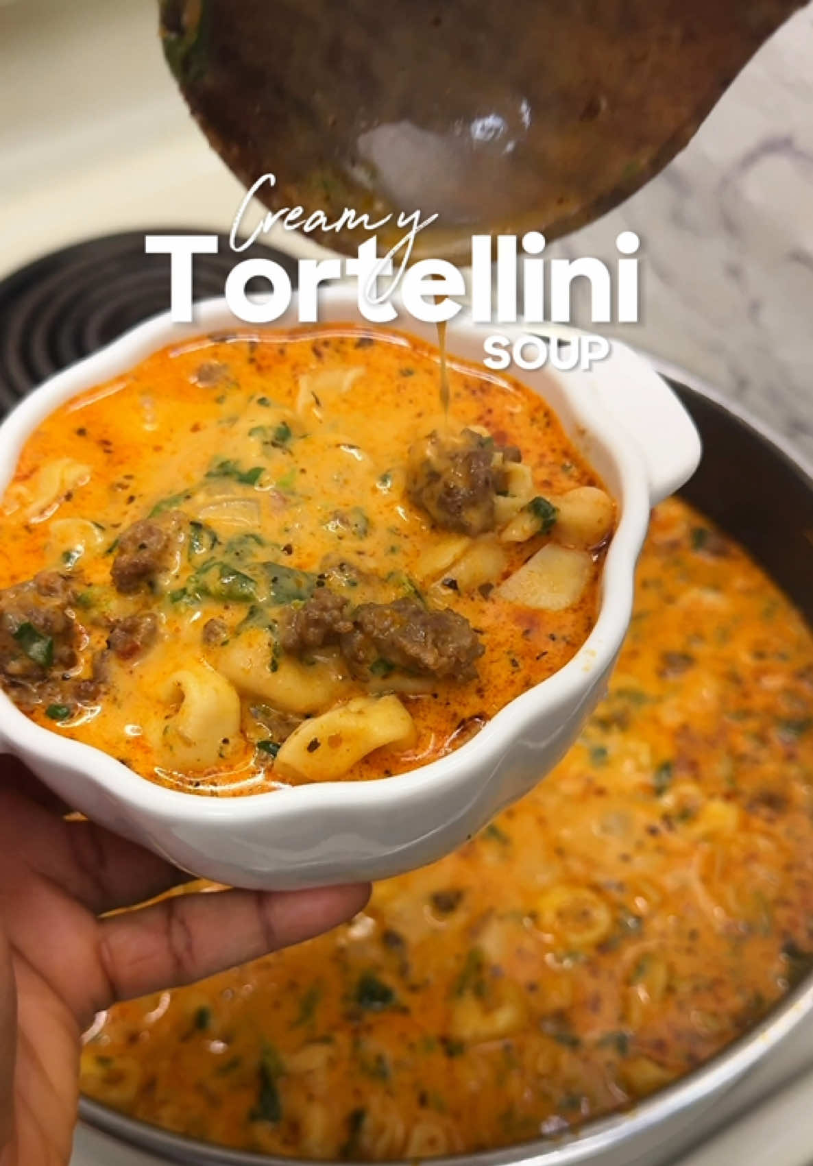 Creamy Tomato Tortellini Soup