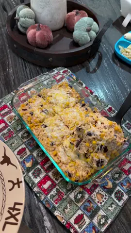 Creamy Chicken Enchilada Rice Bake