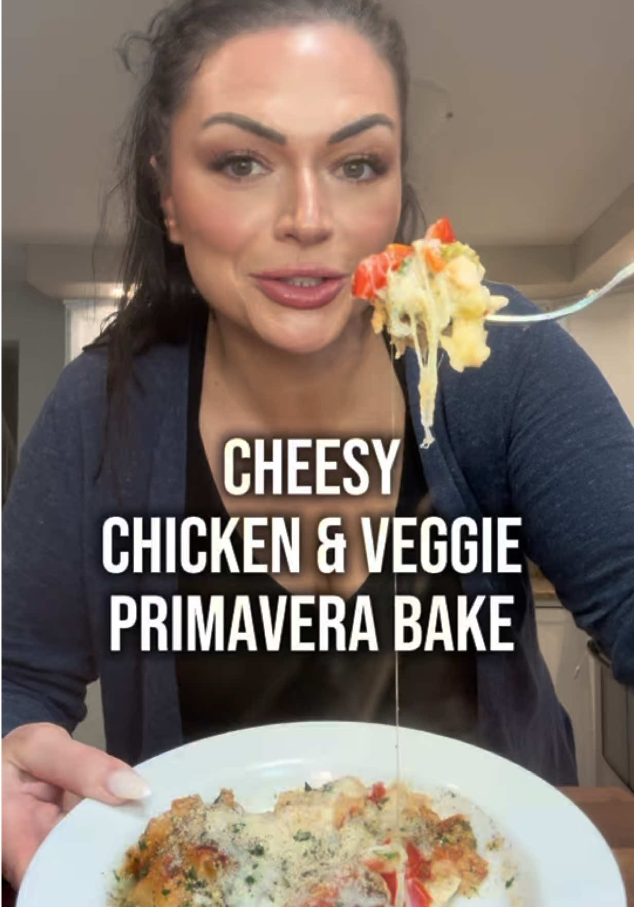 Creamy Cheesy Chicken Primavera Bake