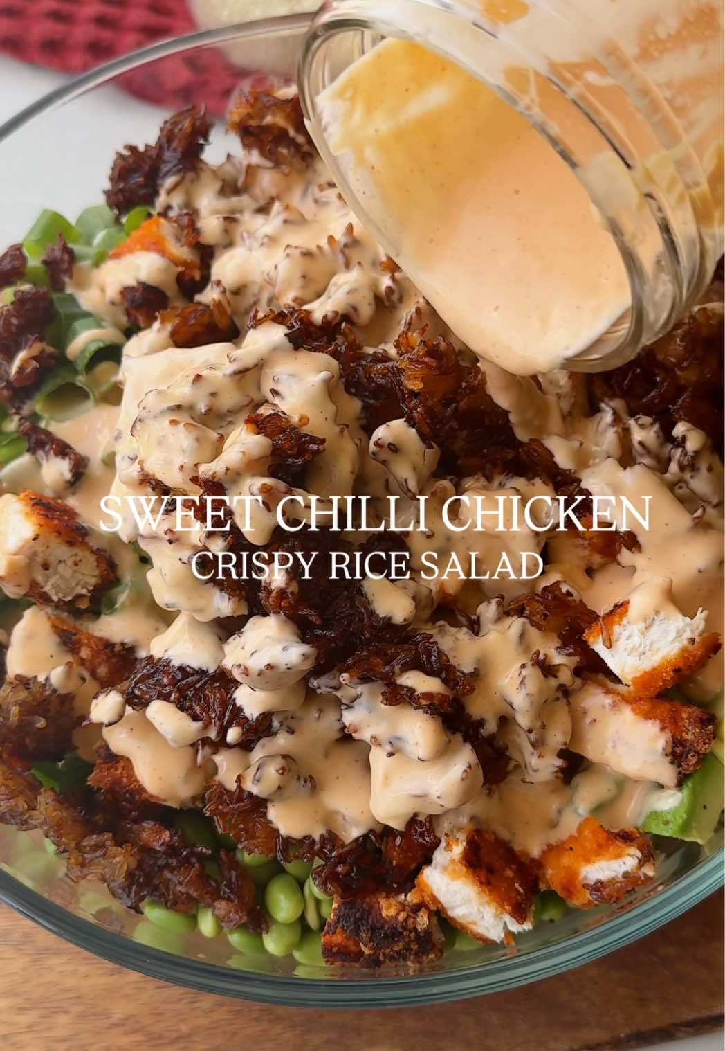 Crispy Rice Salad with Creamy Sweet Chilli Dressing