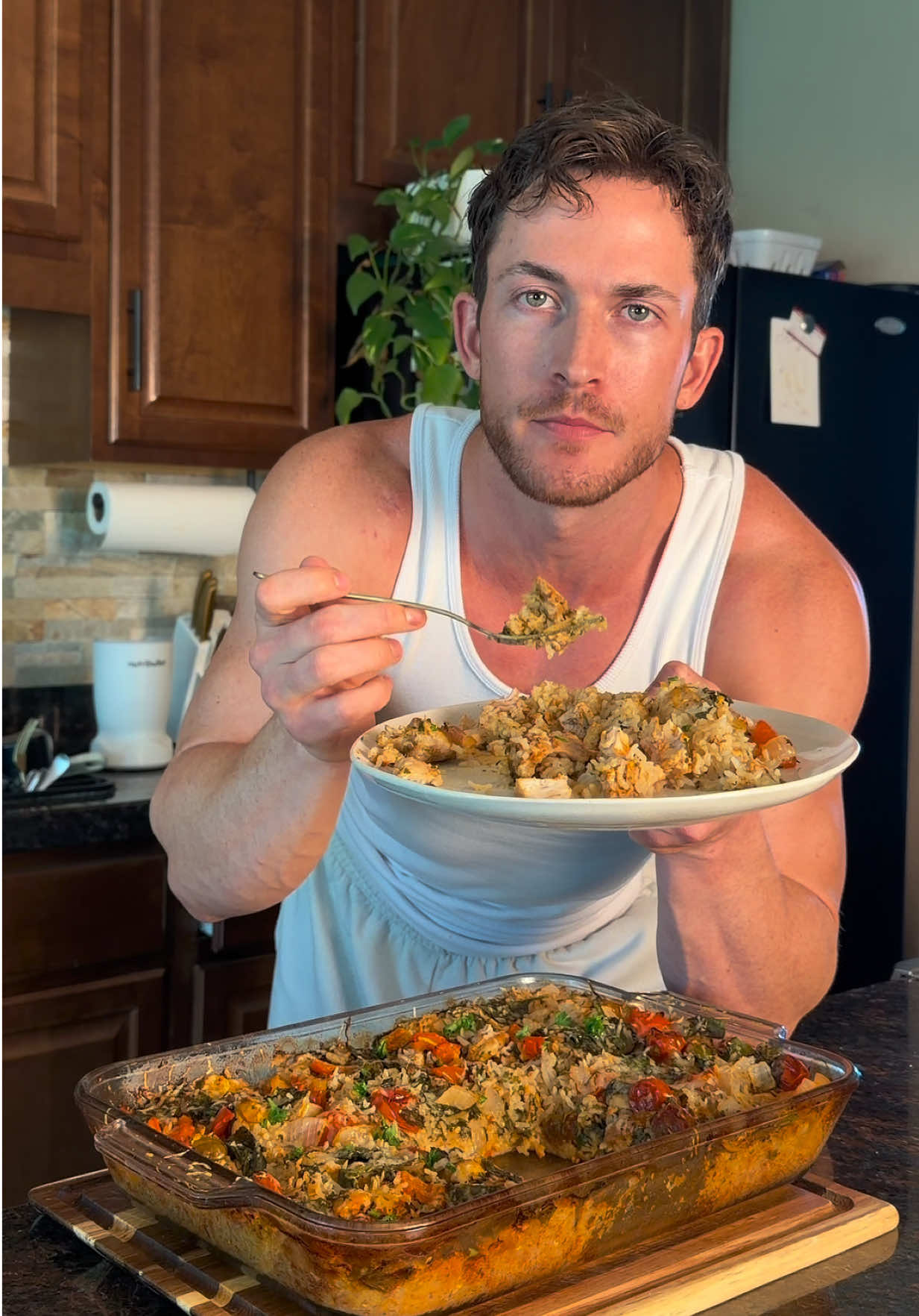 One Pan Garlic Parmesan Chicken Bake