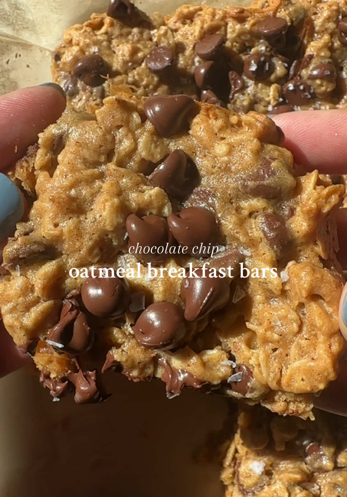 Soft Baked Chocolate Chip Oatmeal Bars
